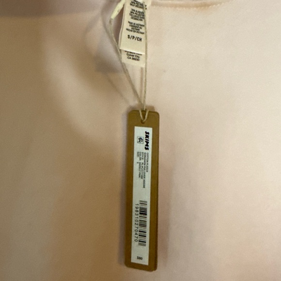 SKIMS Cropped Crewneck Sweatshirt in Pale Pink - Picture 2 of 3